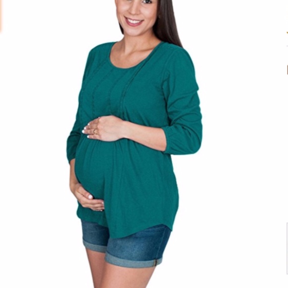 My Bella Mama Tops - HUGE MOVING SALE!! NEW! 3/4 Sleeve Maternity Nursing Breastfeeding Top